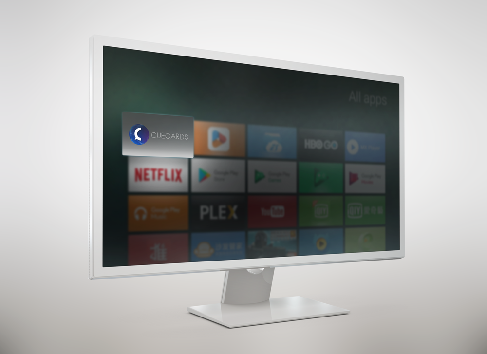 Cue Card App on Smart TV