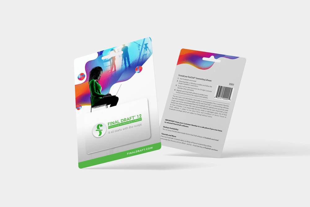 Final Draft 12 Software Key Card